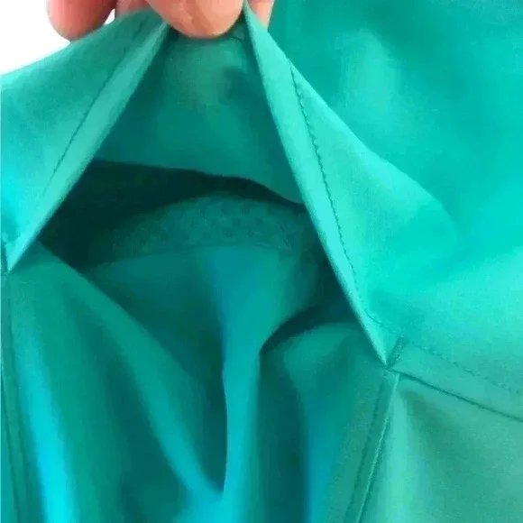REI Sahara women’s UPF 50+ button down shirt sleeve vented shirt. Teal. Size S - Picture 6 of 6